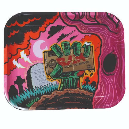 Raw Rolling Tray Zombie - Medium 33cm x 27.5cm